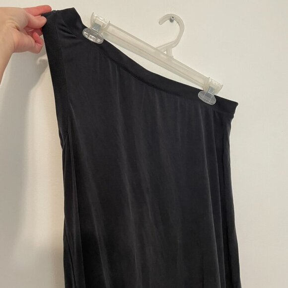 MOULINETTE SOEURS ANTHROPOLOGIE ANTHRO Raneri One Shoulder Dress Dark Gray Boho - Picture 4 of 16